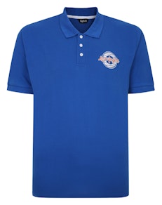 Bigdude LA Embroidered Polo Shirt Royal Blue
